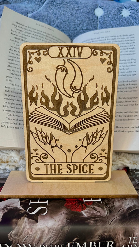 The Spice Tarot Card Shelf Sitter with Stand