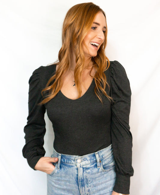 Puffy Long Sleeve Bodysuit