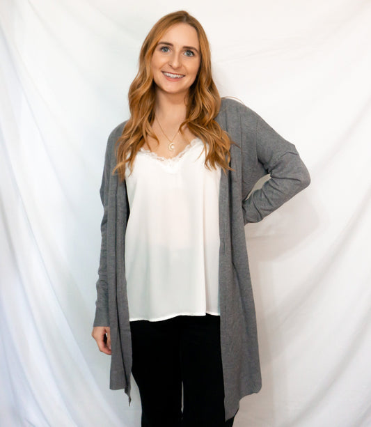 Oh So Soft Charcoal Cardigan