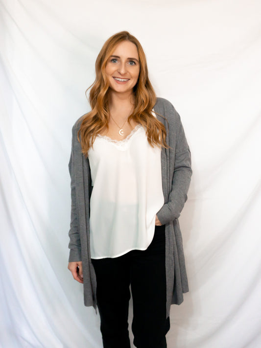 Oh So Soft Charcoal Cardigan