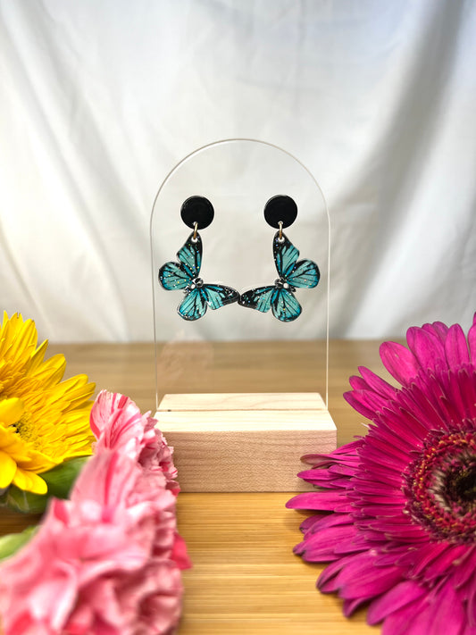 Teal Butterfly Earring