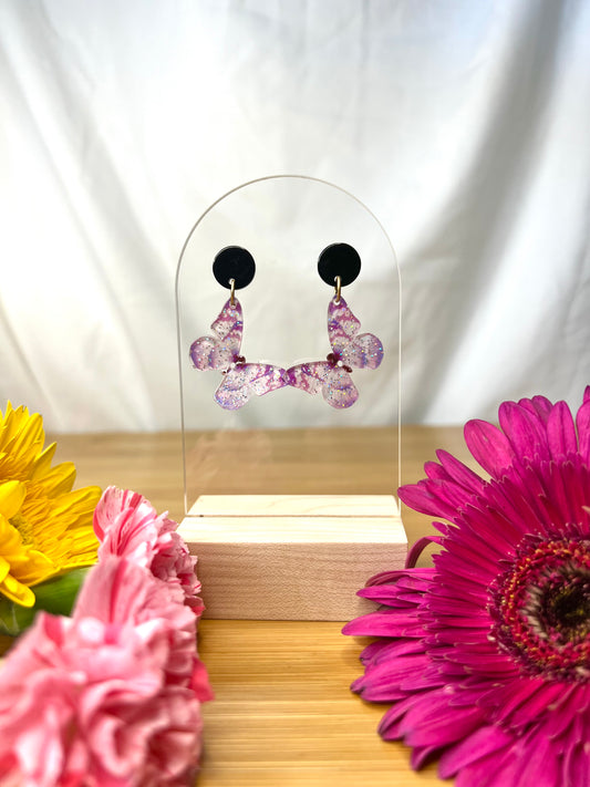 Purple Butterfly Earring