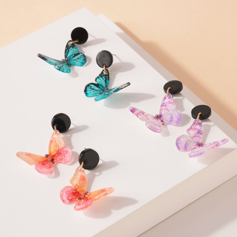 Purple Butterfly Earring