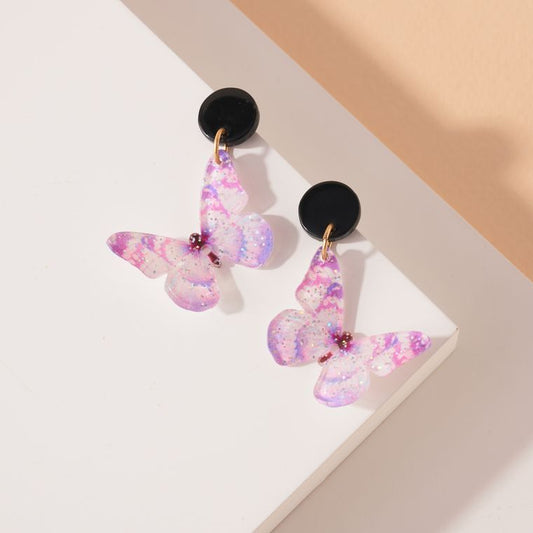 Purple Butterfly Earring