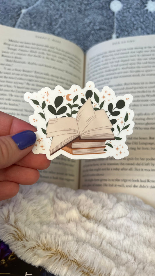 Book Stack Sticker