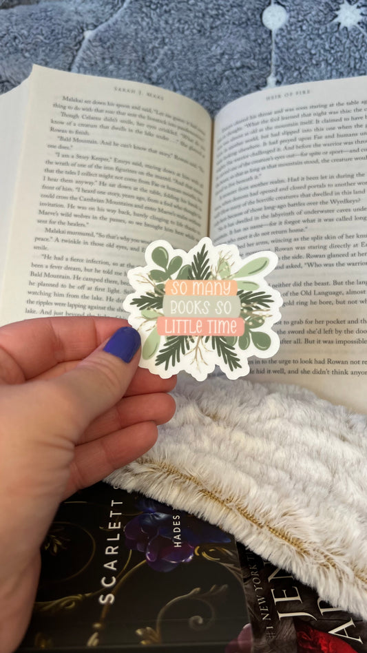 So Many Books Sticker