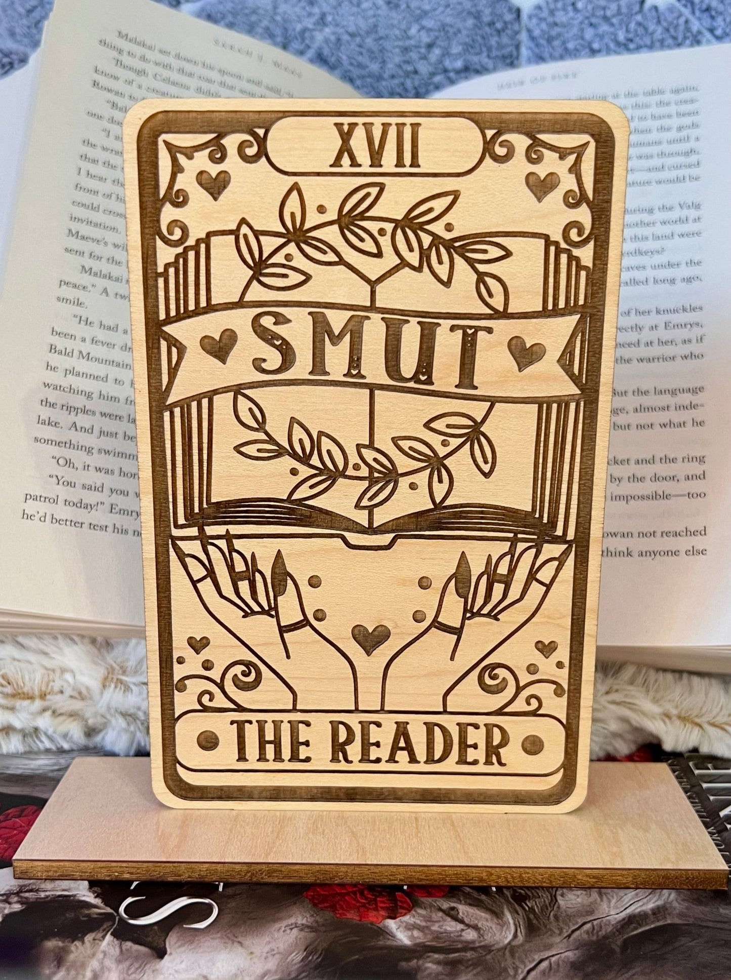 The Reader - Smut Tarot Card Shelf Sitter with Stand