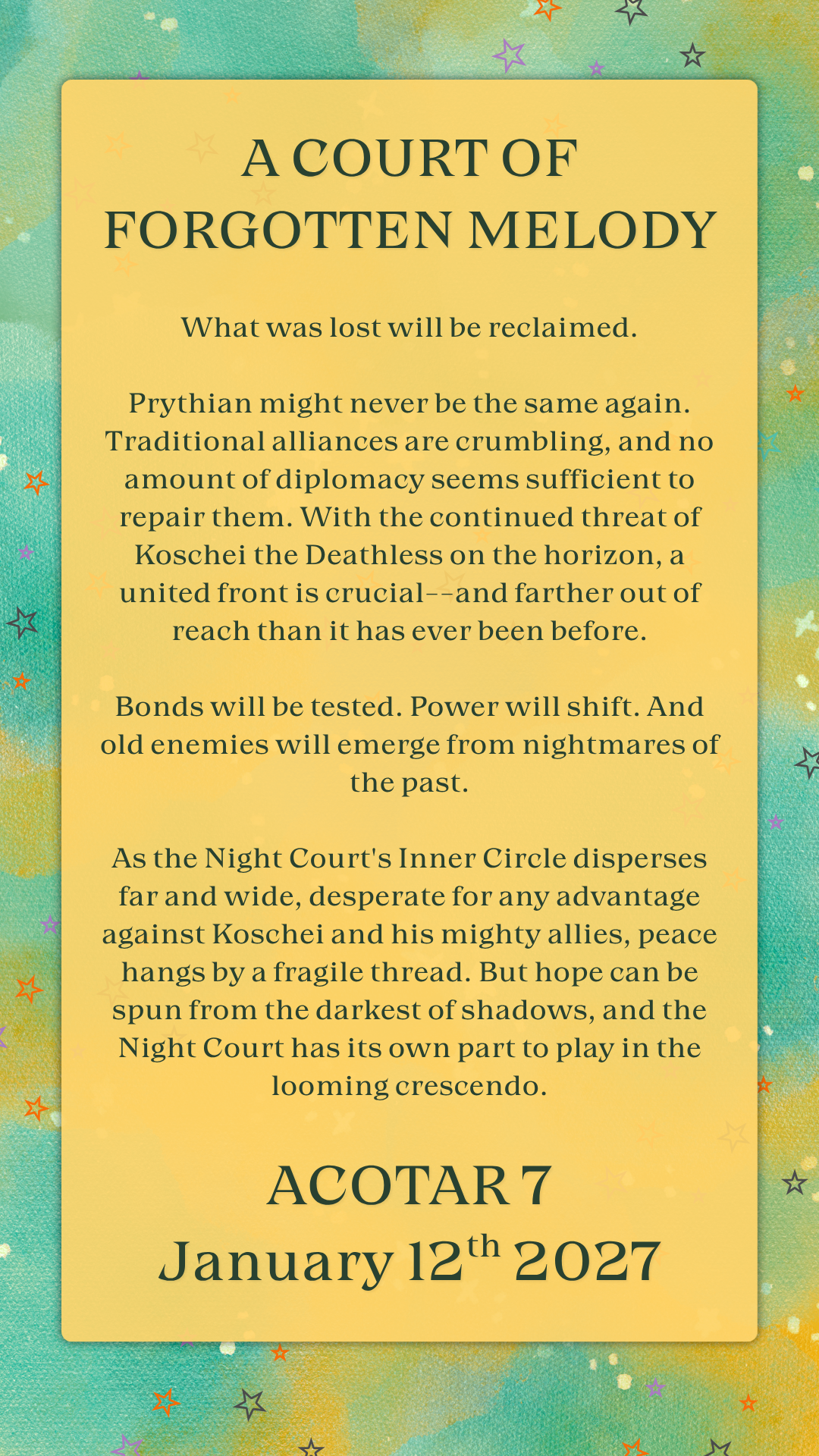 ACOTAR 7 Pre-order